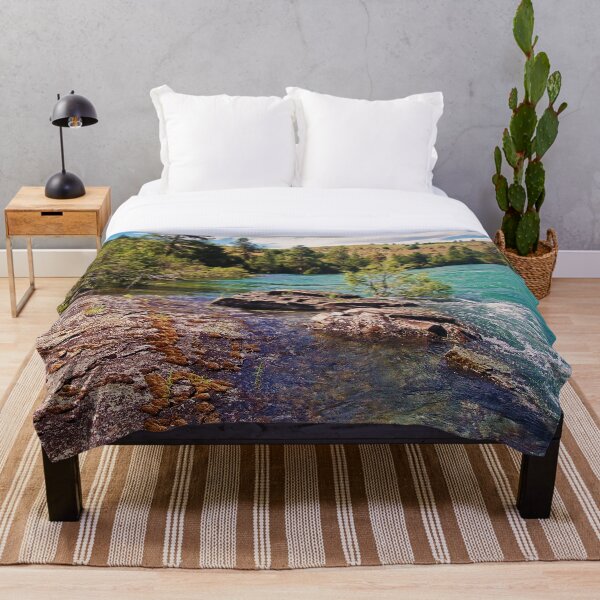 Lower Flathead River Throw Blanket