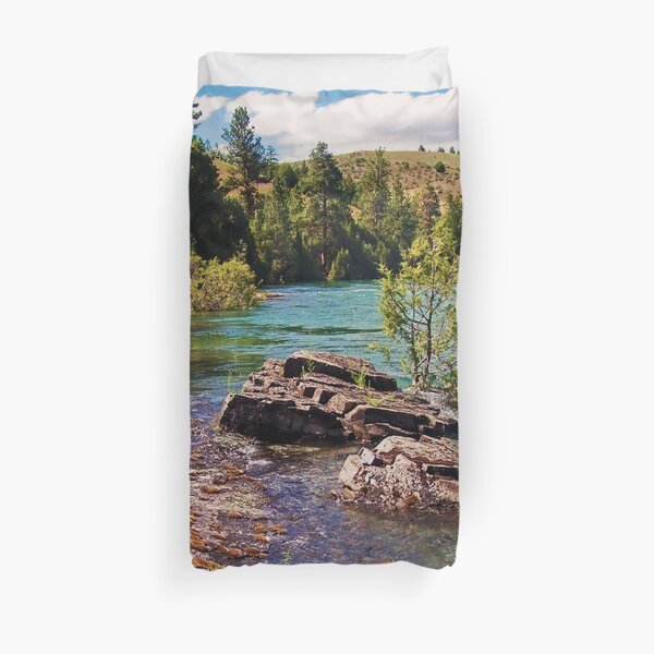 Lower Flathead River Duvet Cover