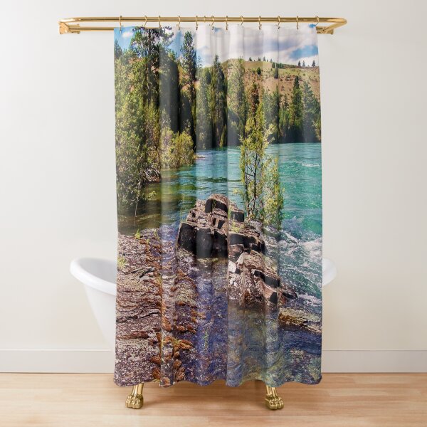 Lower Flathead River Shower Curtain