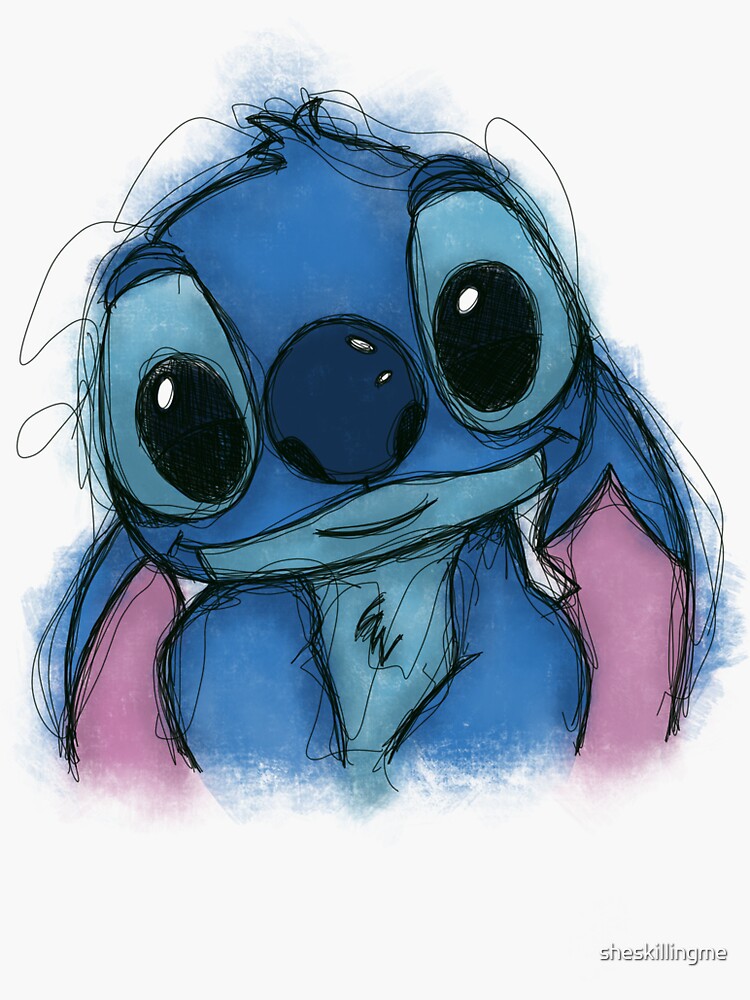 Stitch Drinking Boba Sticker 