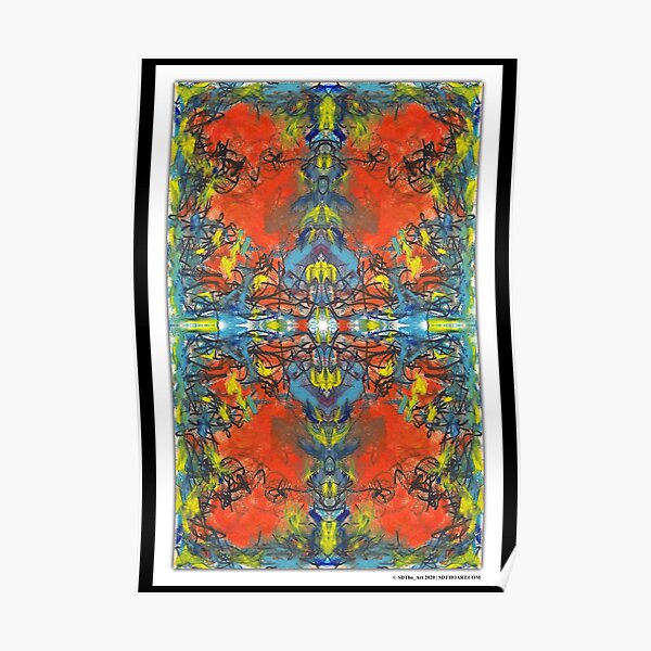 "whoa tho" - abstract mixed media art poster - by sdtho_art Poster
