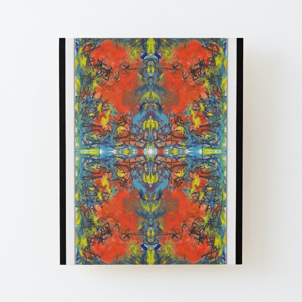 "whoa tho" - abstract mixed media art poster - by sdtho_art Wood Mounted Print