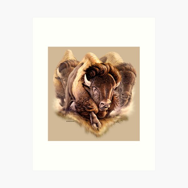 Item preview, Buffalo Stampede designed and sold by Bonamie.