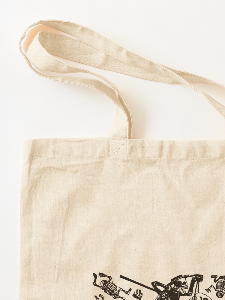 New Saint Laurent Unisex Cotton Tote Bag 'Dia de los Muertos' Print