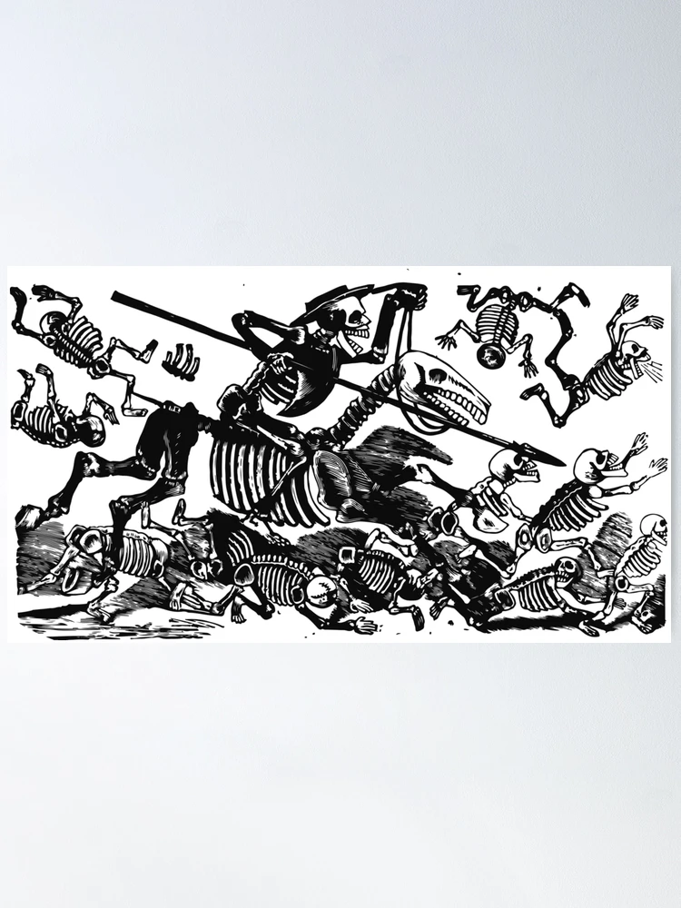 La Calaveras de Don Quijote by Jose Posada Poster for Sale by elforzi
