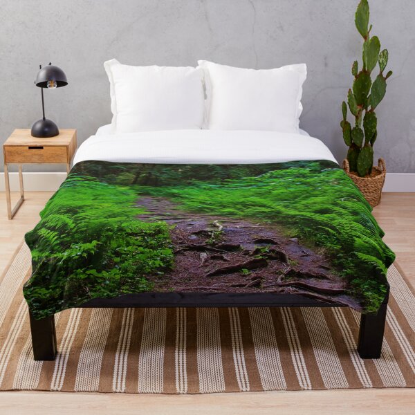 Path to the Old Cedars Throw Blanket