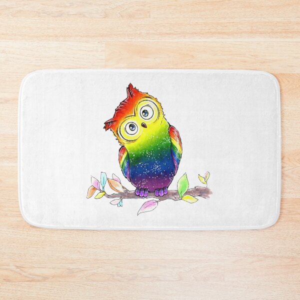 Item preview, Great rainbow owl designed and sold by chidori.