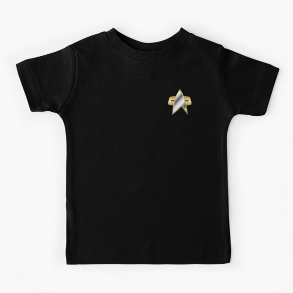 Star trek Deep Space Nine Chrome Starfleet Pocket Badge Kids T-Shirt
