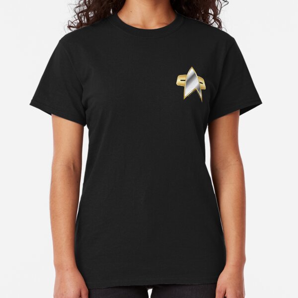 Star trek Deep Space Nine Chrome Starfleet Pocket Badge Classic T-Shirt