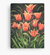 Tulips. Pastel painting. Canvas Print