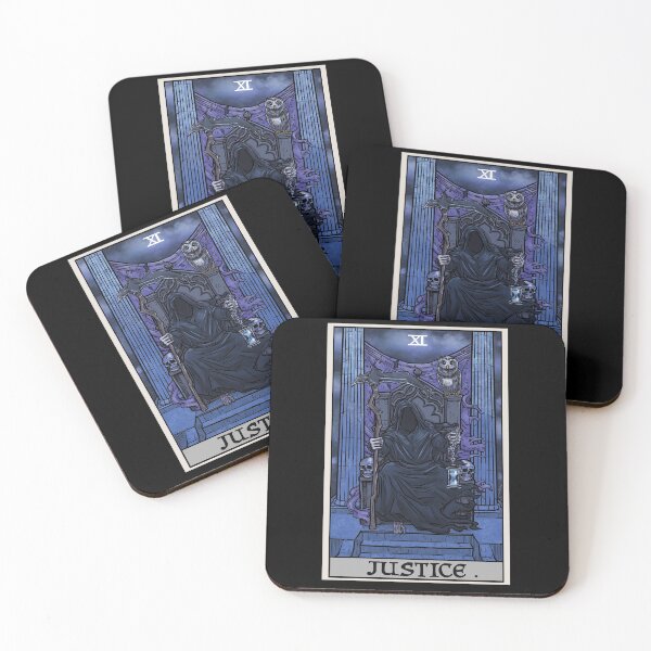 Item preview, Justice Tarot Card Grim Reaper Halloween Gothic Gift designed and sold by TheGhoulishGarb.
