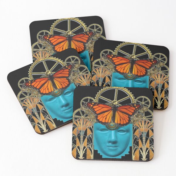 Item preview,   SURREAL MONARCH BUTTERFLY MECHANICAL MIND BLACK ART designed and sold by sharlesart.
