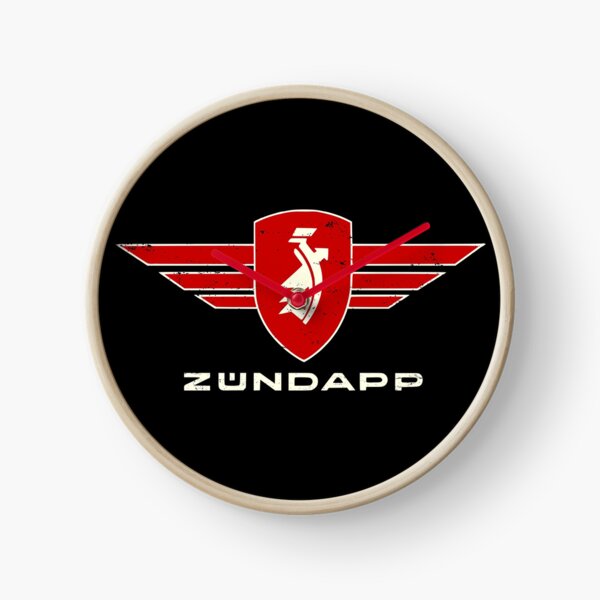 Zündapp Logo Emblem Retro distressed Motorrad Uhr