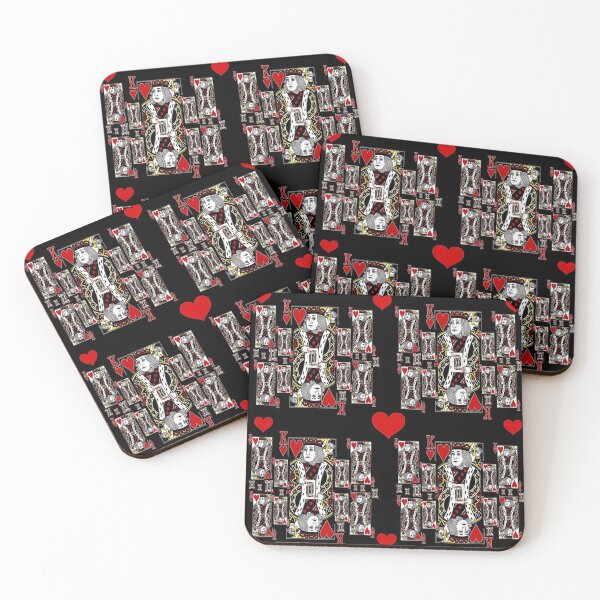 Item preview, RED HEARTS BLACK KING CASINO PATTERNS designed and sold by sharlesart.