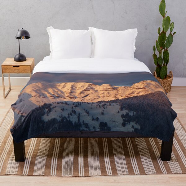 Snow Capped Missions Throw Blanket