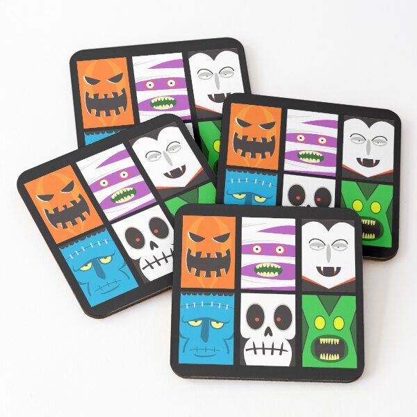 Item preview, Cute Halloween Faces designed and sold by machmigo.