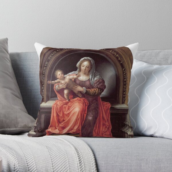 #Painting The #Virgin and #Child by Painter Jan #Gossaert Throw Pillow