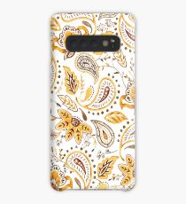 Watercolor Floral Paisley - Mustard Case/Skin for Samsung Galaxy