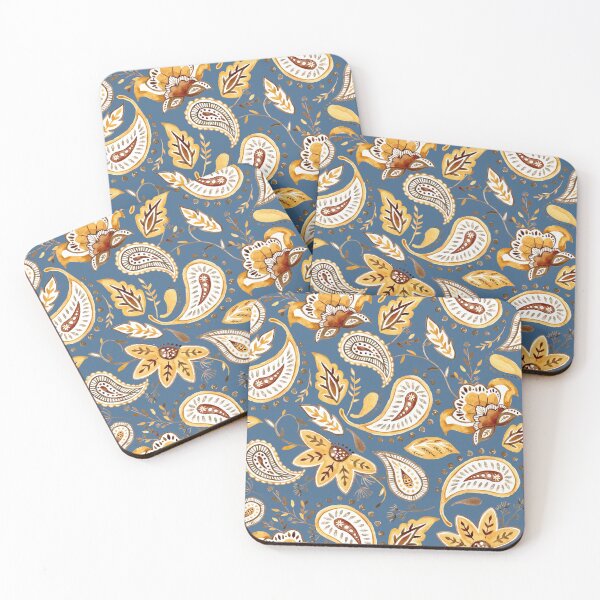 Item preview, Watercolor Floral Paisley - Blueish Gray designed and sold by Beatitudes Design.