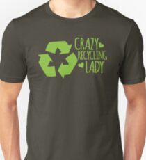 Crazy Recycling Lady Slim Fit T-Shirt