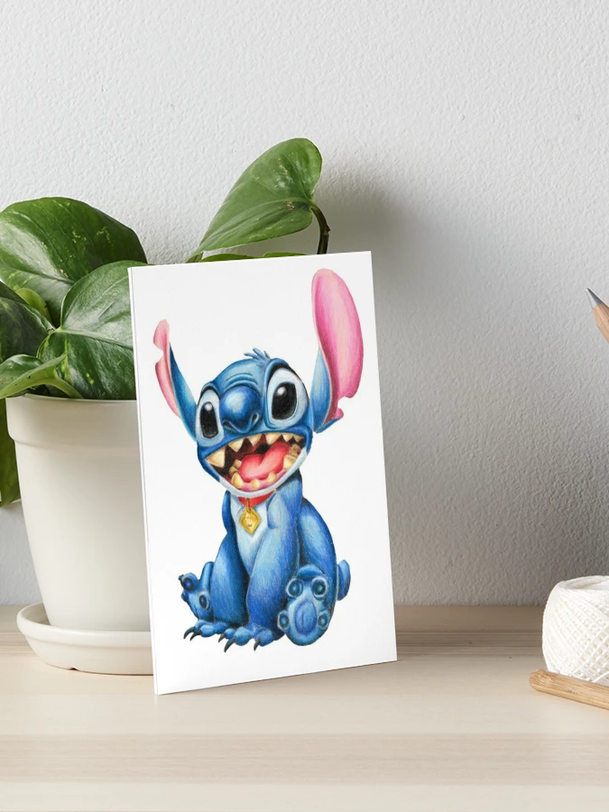 Stitch - Colored pencils Poster for Sale by SabinasArts