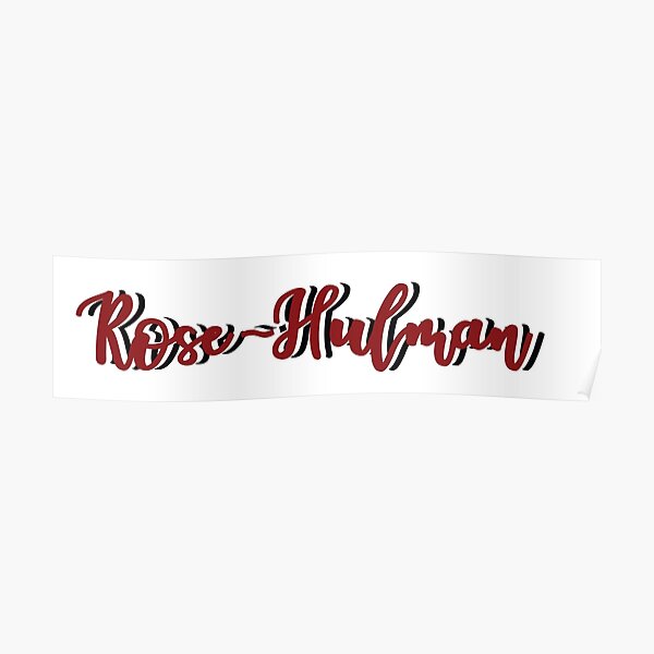 "RoseHulman Sticker 2" Poster for Sale by akpinkham Redbubble