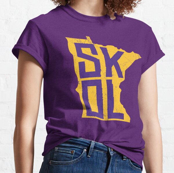 Skol Sister Minnesota Vikings Women's Vneck Purple S Tshirt