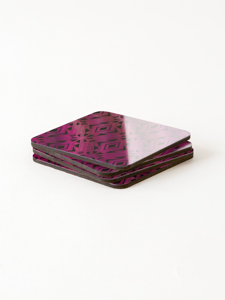Thumbnail 4 of 5, Coasters (Set of 4), Geometric pattern designed and sold by SheHunts99.