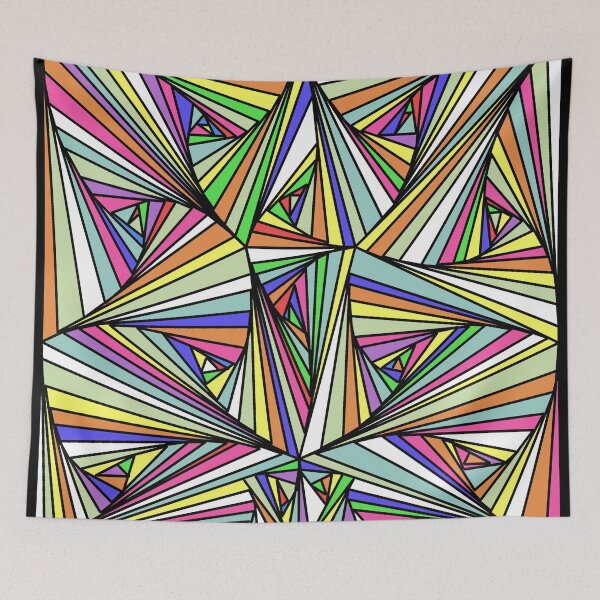 Item preview, Multi Colored Line Drawing Illusion designed and sold by Printpix.