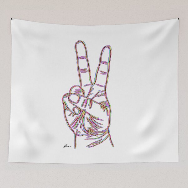 Item preview, Rainbow Peace Sign designed and sold by RachelRabbbit.