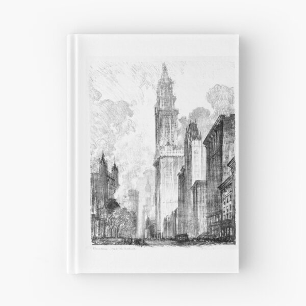 Item preview, Broadway and the Woolworth Building - Joseph Pennell - 1912 designed and sold by CrankyOldDude.