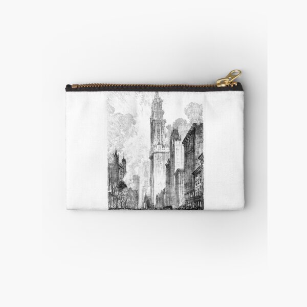 Item preview, Broadway and the Woolworth Building - Joseph Pennell - 1912 designed and sold by CrankyOldDude.