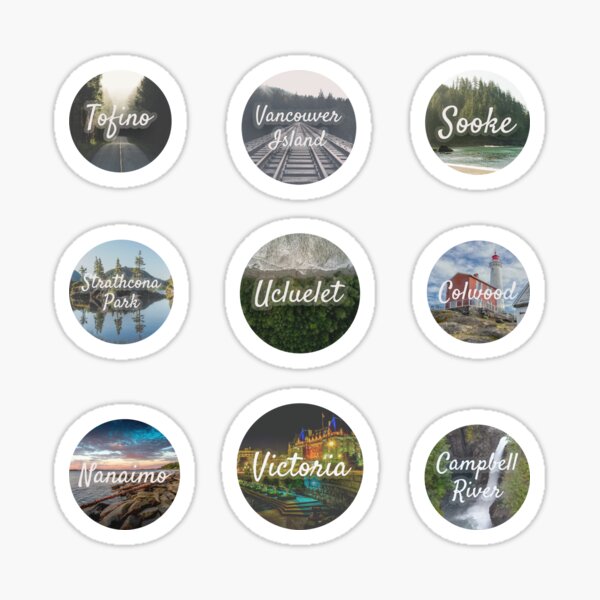 Vancouver Island Cities Sticker