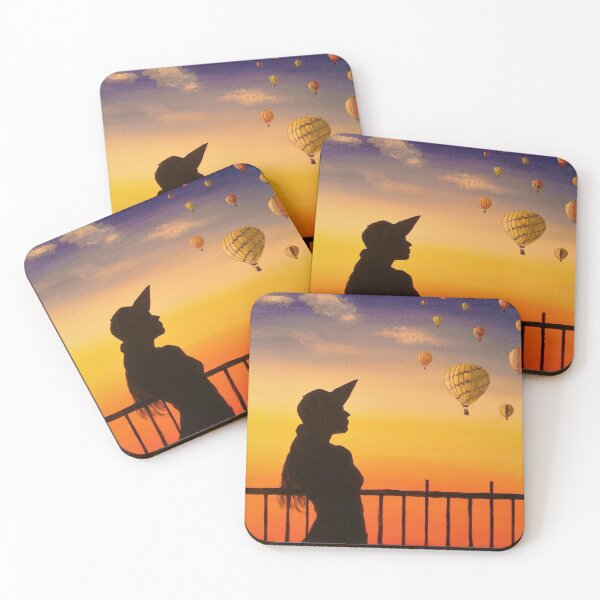 Item preview, Woman Watching Air Balloons designed and sold by colouroz.