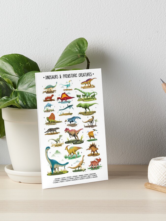 Dinosaur Poster for Kids Art Board Print for Sale by VicBradyArt