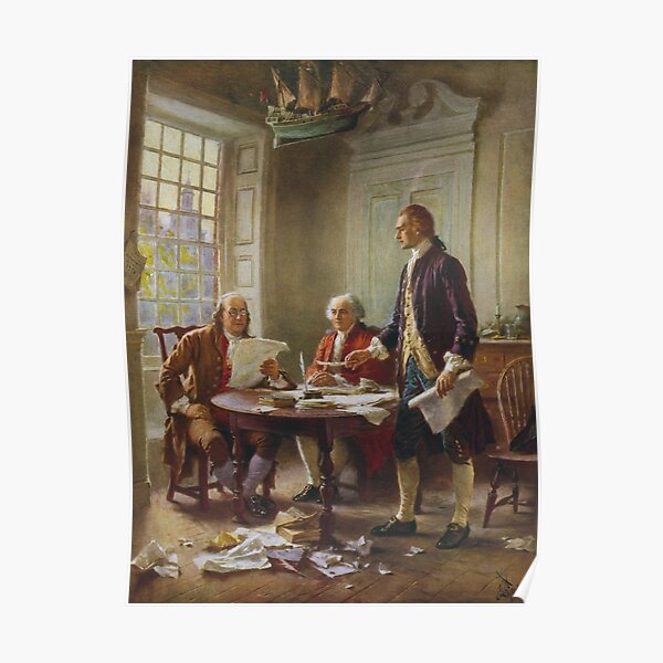 Writing The Declaration of Independence Poster