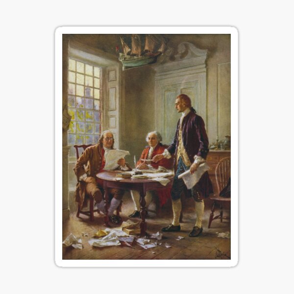Vista previa del artículo con la obra «Redacción de la Declaración de Independencia», diseñado y vendido por warishellstore.