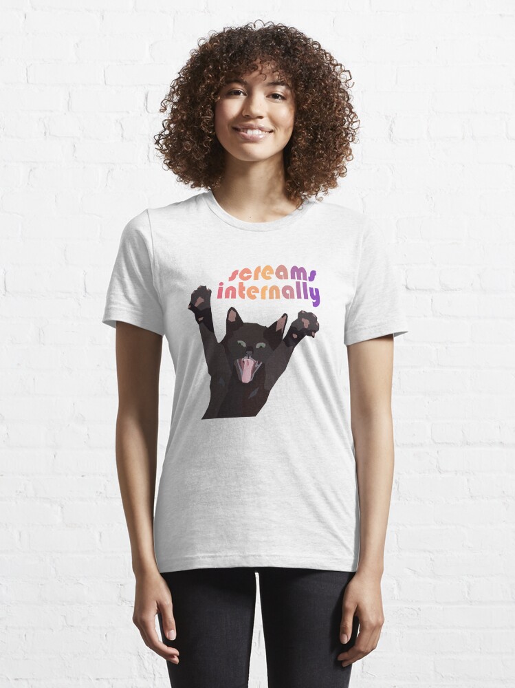 Screaming internally shop cat shirt