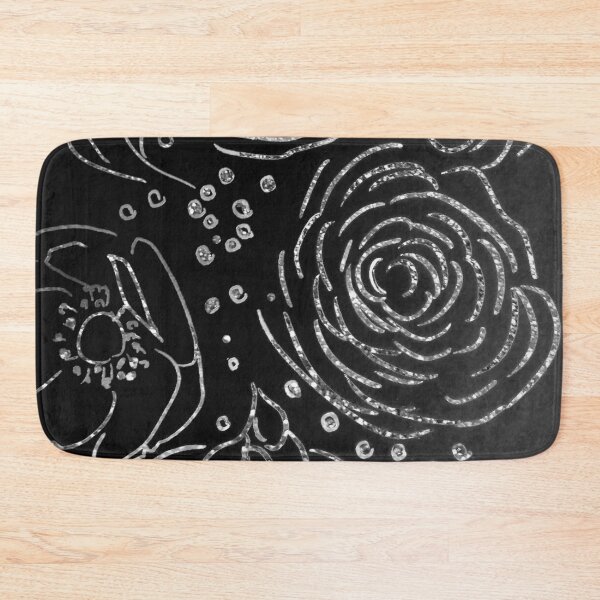 Item preview, Silvery Glittered Floral  designed and sold by CrazyCraftLady.