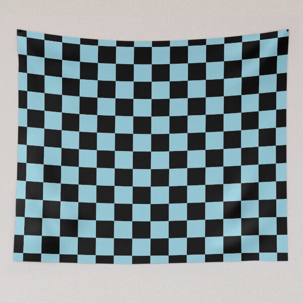 Item preview, Checkered Pastel Blue and Black  designed and sold by lornakay.