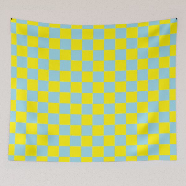 Item preview, Checkered Pastel Blue and Yellow  designed and sold by lornakay.