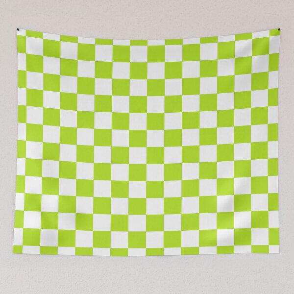 Item preview, Checkered Lime Green and White  designed and sold by lornakay.