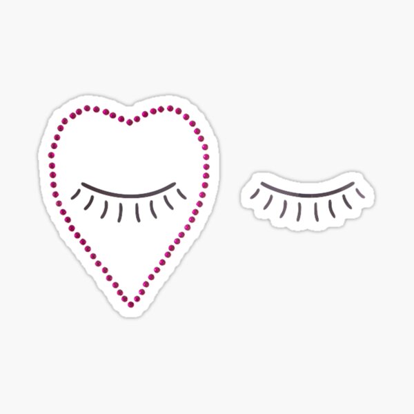 "Jeweled Pink Eye Heart" Sticker for Sale by aestheticqueen Redbubble