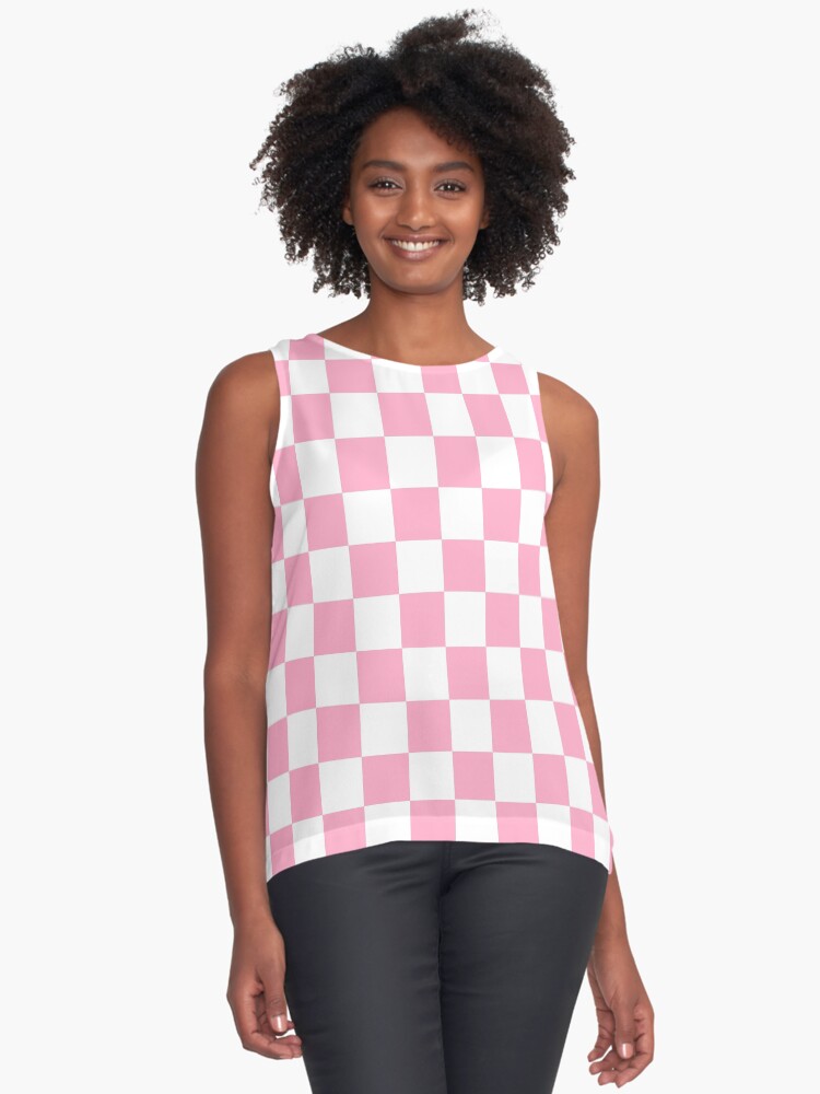 sheer checkered top