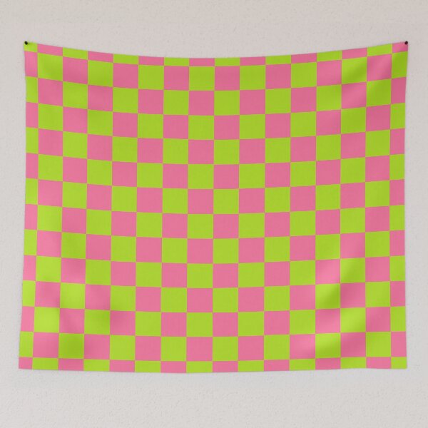 Item preview, Checkered Lime Green and Pink  designed and sold by lornakay.