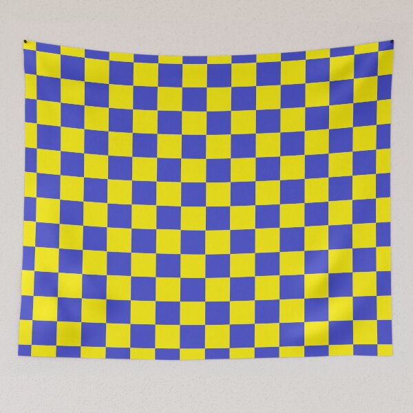 Item preview, Checkered Blue and Yellow   designed and sold by lornakay.