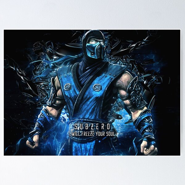 Mortal Kombat Ninjas Poster Original Art - Scorpion Sub-Zero Reptile Smoke  NEW