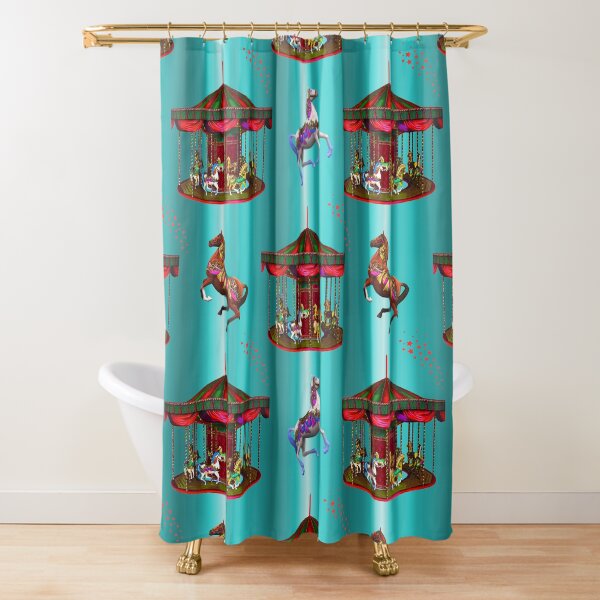 Carousel Horses Shower Curtain