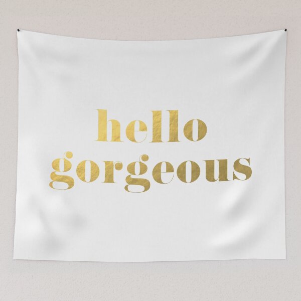 Item preview, Hello Gorgeous Faux Gold Foil designed and sold by tshirtstylist.