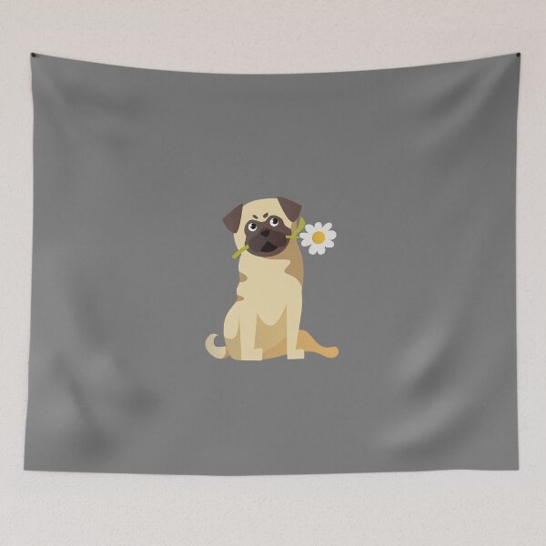 Item preview, Sunflower Pug  designed and sold by EyeLoveAnimals.